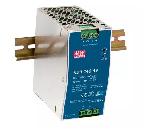 Блок питания на DIN-рейку Mean Well NDR-240-24 240W; 10A;24V; IP20) Series NDR