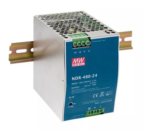 Блок питания на DIN-рейку Mean Well NDR-480-24 480W; 20A;24V; IP20) Series NDR