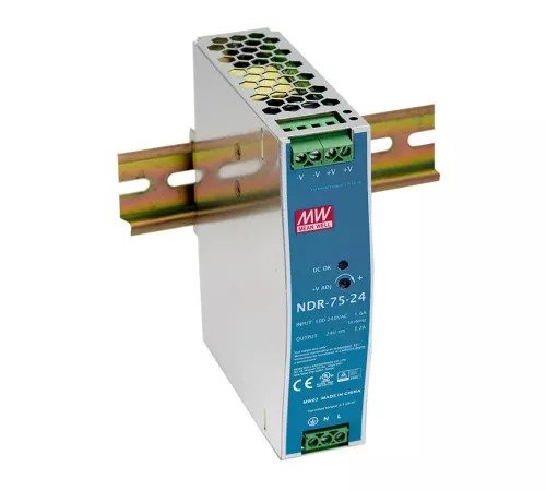 Блок питания на DIN-рейку Mean Well NDR-75-12 75.6W; 6.3A;24V; IP20) Series NDR
