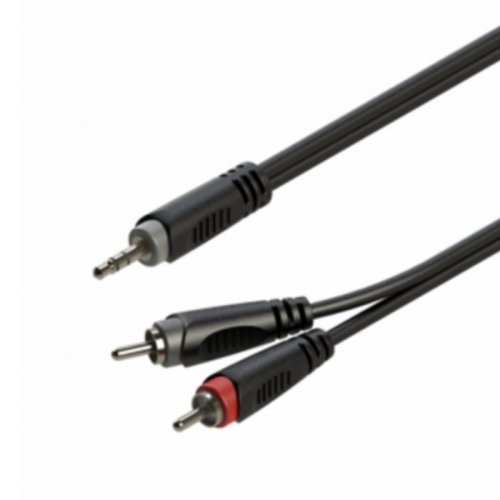 Межблочный кабель 2 x RCA - mini Jack 3.5 мм стерео 3 метра