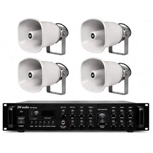 Комплект звука PA2504HS50PRO для зоны оповещения до 2400 м.кв.