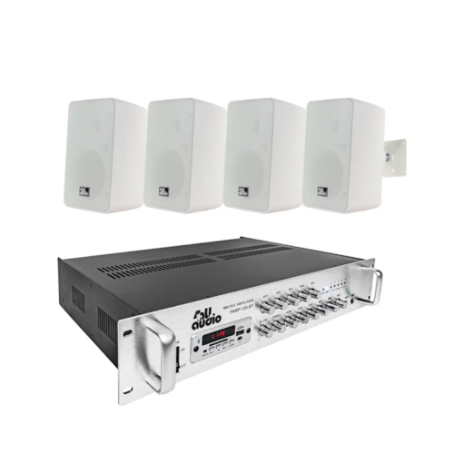 Комплект звука SET 4xWALL 420 IP55 White 1xPAMP-120-5Zi