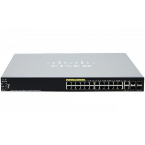 Комутатор мережевий SG550X-24MP 24-Port Gigabit PoE Stackable Managed Switch