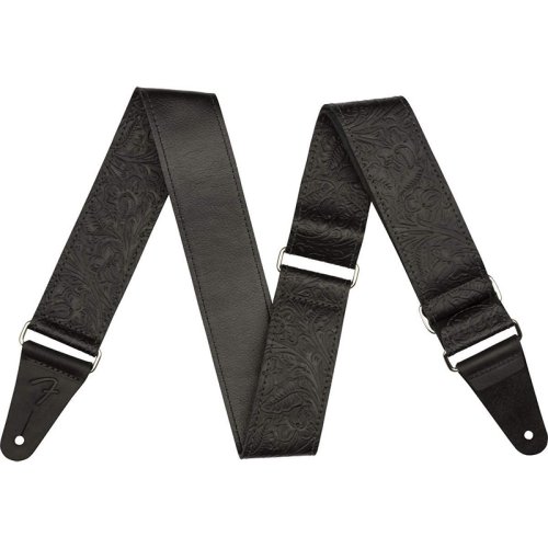 Ремінь для гітари 2" Tooled Leather Strap Black