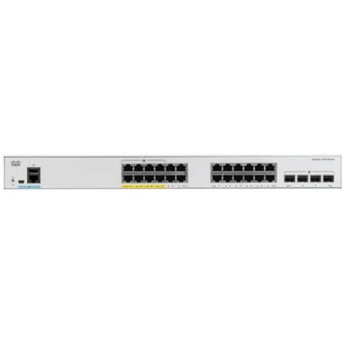 Комутатор мережевий Catalyst 1000 24port GE, POE, 4x1G SFP