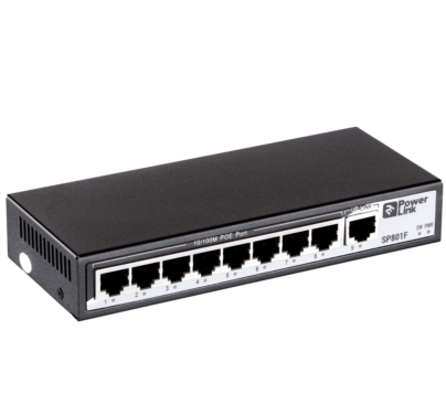 Комутатор мережевий PowerLink SP801F 9xFE (8xFE PoE, 1xFE Uplink, 104W)