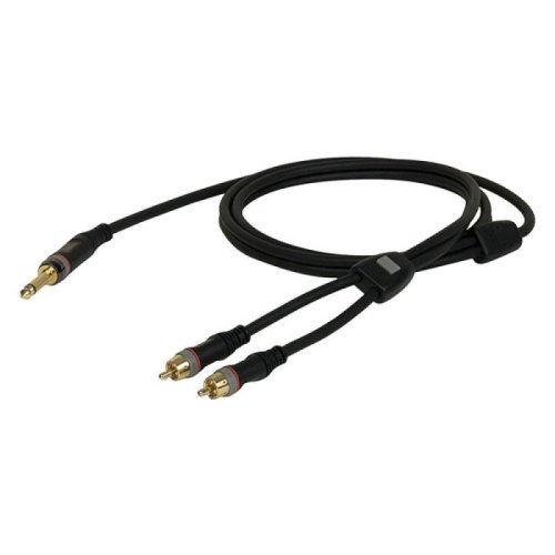 Кабель Jack Mono/ 2 rca M 6mm 1,5mtr Кабель Jack Mono/ 2 rca M 6mm 1,5mtr