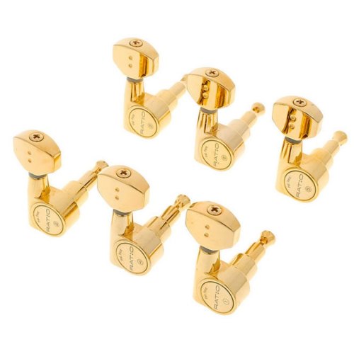 Колки для электрогитары PRN-2721-G0 Ratio Electric 6 In-line Contemporary Mini 2 Pin - Gold Колки для электрогитары PRN-2721-G0 Ratio Electric 6 In-line Contemporary Mini 2 Pin - Gold