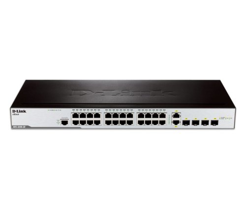 Комутатор мережевий DES-3200-28 24port 4Combo 1G/SFP L2