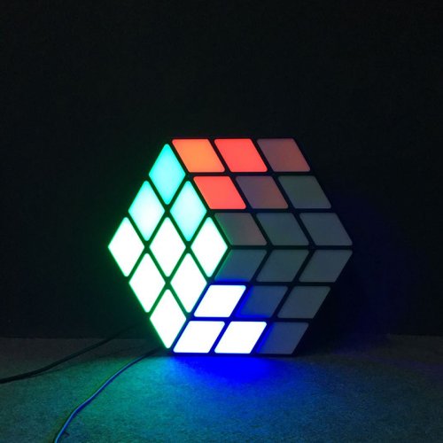 Дзеркальний куб PR-F089 LED magic cube effect  flat panel wall light Фото №4