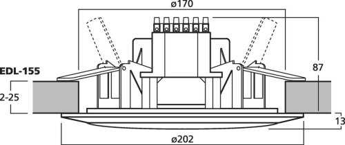 Потолочный динамик EDL-156 Фото №6