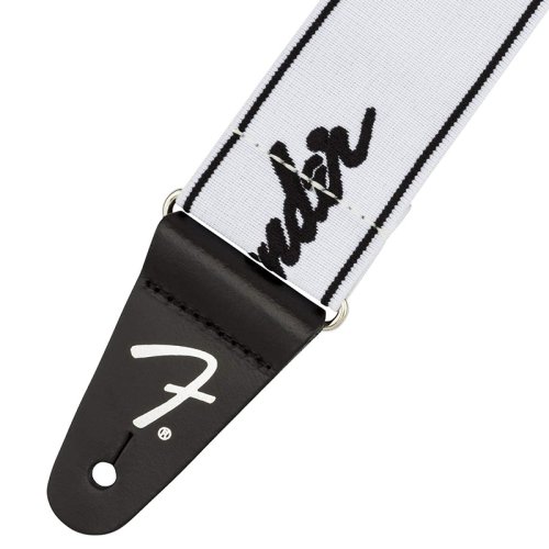 Ремень для гитары Weighless 2'' Running Logo Strap White/Black Фото №2