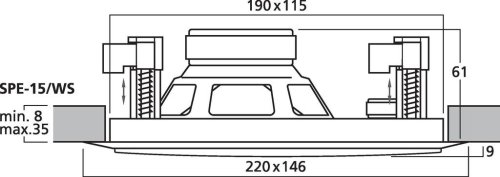 Потолочный динамик SPE-15/WS Фото №3