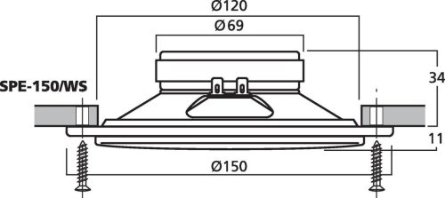 Потолочный динамик SPE-150/WS Фото №3 Потолочный динамик SPE-150/WS Фото №3
