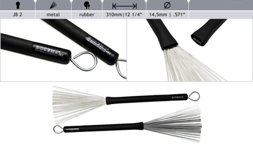 Барабанні щітки Brushes Jazz JB2 Фото №2