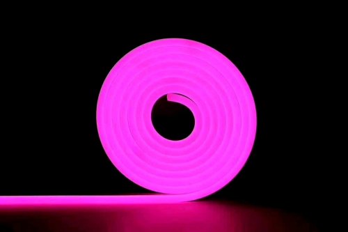 Світлодіодний LED гнучкий неон 6x12, IP68, 12V, Series "SM", рожевий, PRO Фото №4