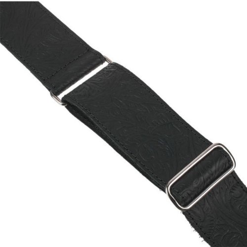 Ремінь для гітари 2" Tooled Leather Strap Black Фото №5