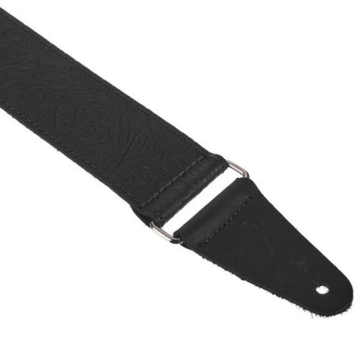 Ремінь для гітари 2" Tooled Leather Strap Black Фото №4