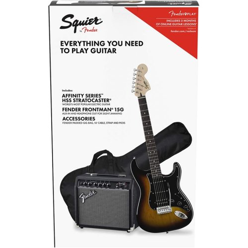 Гітарний набір Squier Affinity Series Strat HSS Pack LR BS GIG Bag 15G Фото №2