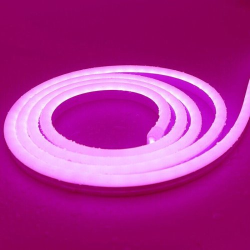 Светодиодный LED гибкий неон Silicone 2835\120 IP68 12V 6x12 - SERIES "GT" PRO розовый Фото №3