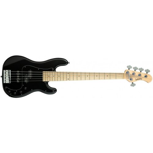 Бас-гитара MetroLine 21-Fret Hybrid P/J Bass, Ash, 5-String (Solid Black Satin) Фото №2