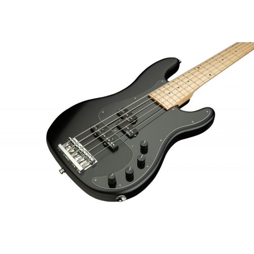 Бас-гитара MetroLine 21-Fret Hybrid P/J Bass, Ash, 5-String (Solid Black Satin) Фото №4