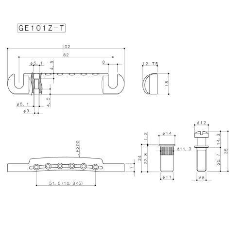 Струнодержатель GE101Z-T (C) Фото №2