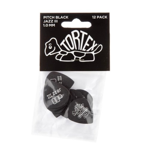 Медіатори TORTEX PITCH BLACK JAZZ III PICK 1.0MM Фото №3