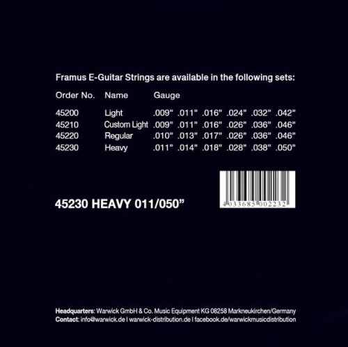Струни для електрогітари 45230 BLUE LABEL HEAVY (11-50) Фото №2