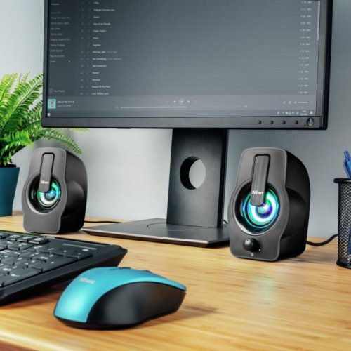 Акустическая система (Колонки) 2.0 Gemi RGB BLACK Фото №4 Акустическая система (Колонки) 2.0 Gemi RGB BLACK Фото №4