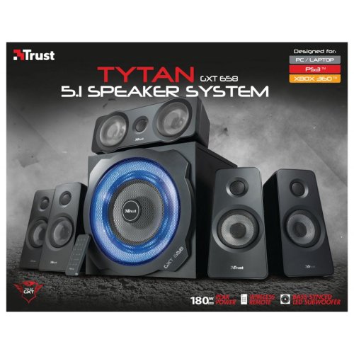 Акустична система (Колонки) 5.1 GXT 658 Tytan Surround Speaker System BLACK Фото №3