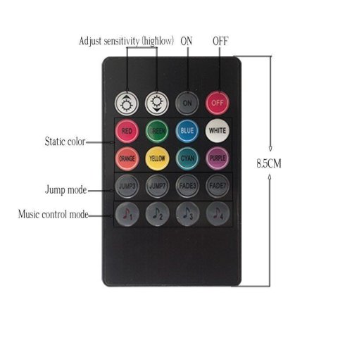 RGB контролер RGB Bluetooth+RF+Music (20 кнопок; 6А) Фото №3