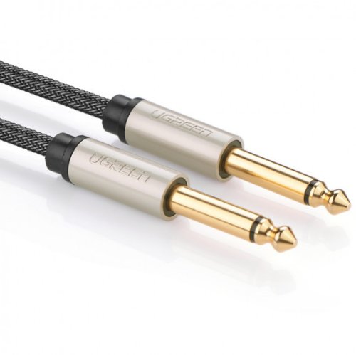 Кабель AV128 6.3 mm to 6.3 mm Audio Cable Braided, 1 m Gray 10636 Фото №3