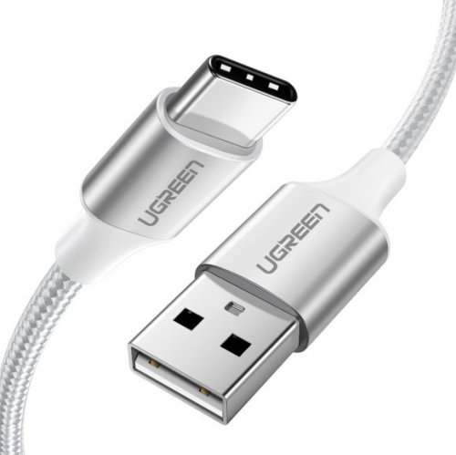 Кабель US287 USB-A 2.0 - USB Type-C, 1.5 m White 60122 Фото №4