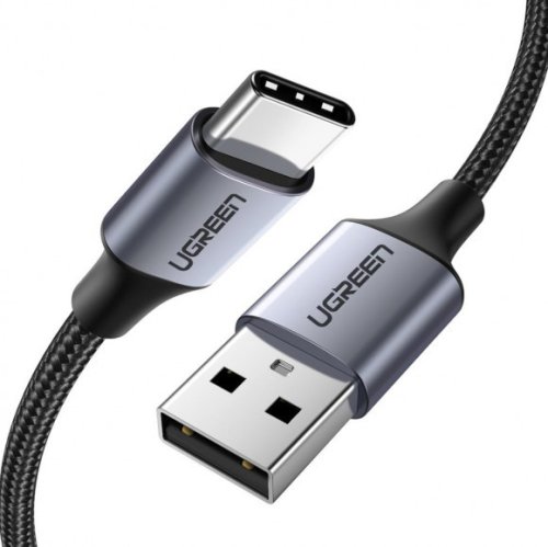 Кабель US288 USB-A 2.0 - USB Type-C Aluminium Braid, 1.5 m Black 60127 Фото №3