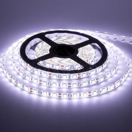 Светодиодная лента 12v 5050-5630 60led 10mm белый Фото №3