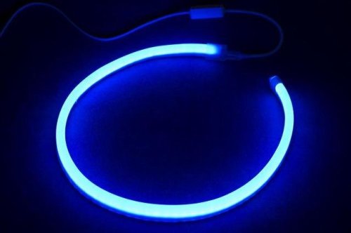 Светодиодный LED гибкий неон 220v IP68 - 2835-108led синий Фото №2
