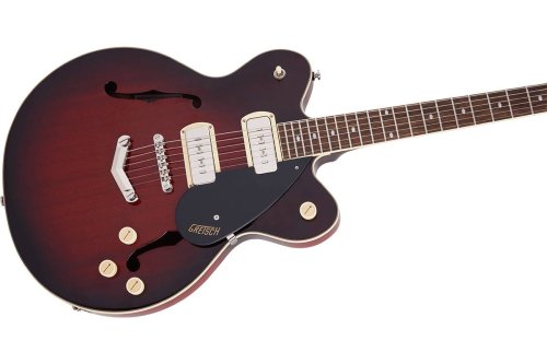 Полуакустическая электрогитара G2622-P90 STREAMLINER CENTER BLOCK DOUBLE-CUT WITH V-STOPTAIL CLARET BURST Фото №6