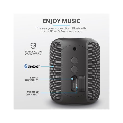 Акустична система Caro Compact Bluetooth Speaker Black Фото №3