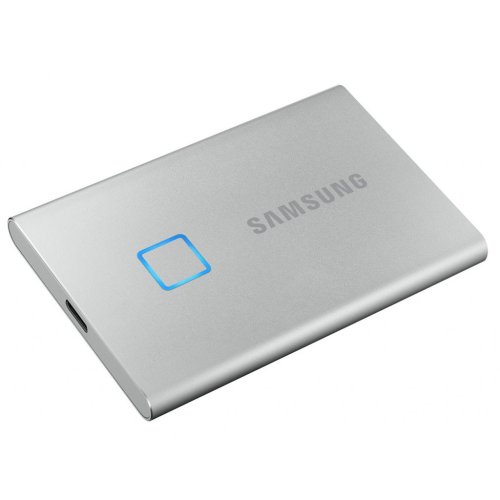 Накопичувач SSD 2TB USB 3.2 Gen 2 Samsung T7 Touch Silver Фото №2