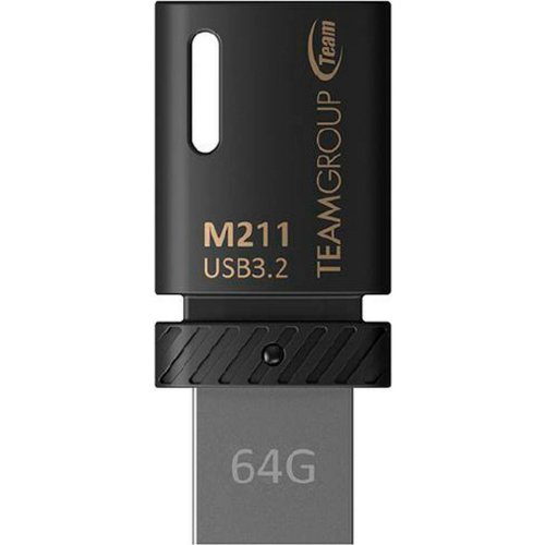 Накопитель 64GB USB-C 3.2 M211 Black Фото №2