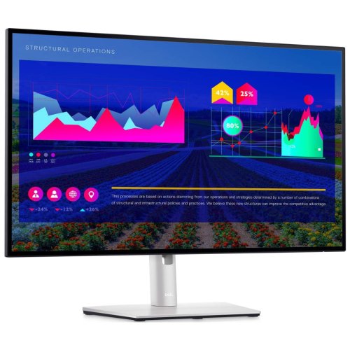 Монитор U2722D HDMI, DP, USB-C, Audio, IPS, Pivot, 2560x1440, 100%sRGB Фото №2