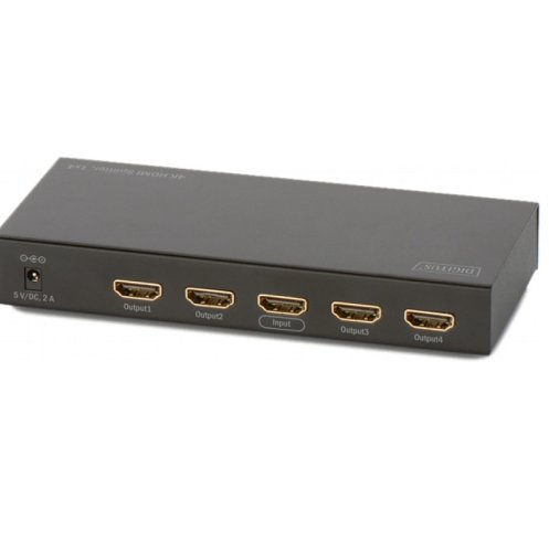 Сплиттер HDMI (INx1 - OUTx4), 4K, black Фото №2