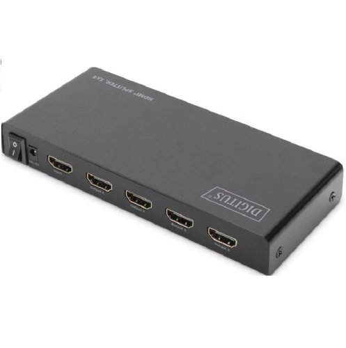 Сплиттер HDMI (INx1 - OUTx4), 4K, black Фото №3