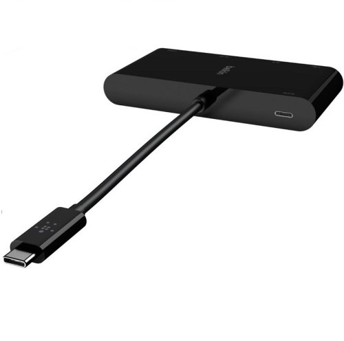 USB-Концентратор USB-C - Ethernet, HDMI, VGA, USB-A, 100W PD, black Фото №2