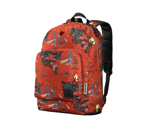 Рюкзак для ноутбука 16" Crango Rust Alps Print (красный) Фото №2