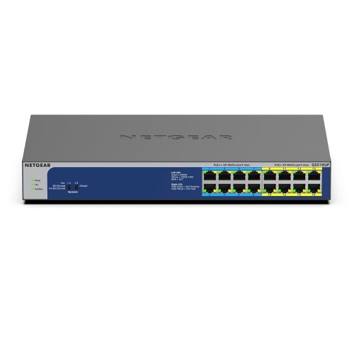 Коммутатор сетевой GS516PP 16xGE PoE+(260W) Фото №2 Коммутатор сетевой GS516PP 16xGE PoE+(260W) Фото №2