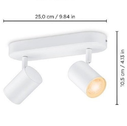 LED светильник IMAGEO Spots 2x5W 2200-6500K RGB Wi-Fi белый Фото №3