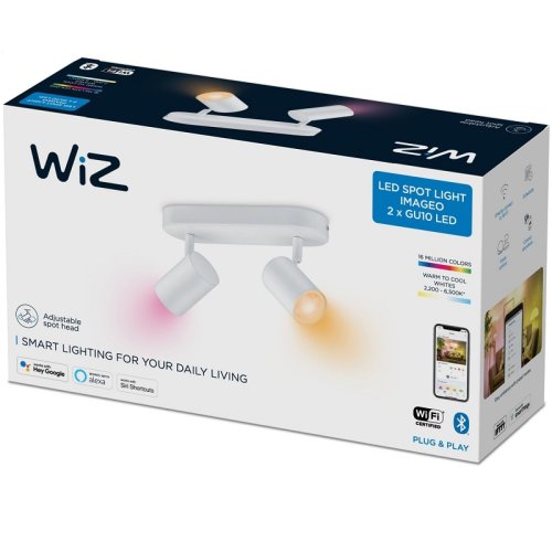 LED светильник IMAGEO Spots 2x5W 2200-6500K RGB Wi-Fi белый Фото №2