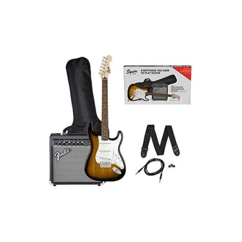 Гітарний набір STRATOCASTER PACK LR BROWN SUNBURST GIG BAG 10G - 230V EU Фото №3